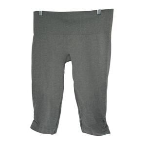 Lululemon Athletica Gray Q5 Compression Cropped Leggings Sz 10